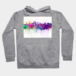 Boise skyline in watercolor background Hoodie